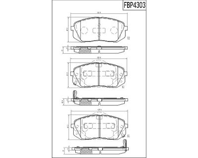 FBP4303 FI.BA Комплект тормозных колодок, дисковый тормоз