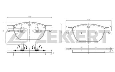 BS1053 ZEKKERT Комплект тормозных колодок, дисковый тормоз