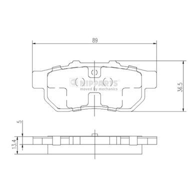 J3614007 NIPPARTS Комплект тормозных колодок, дисковый тормоз