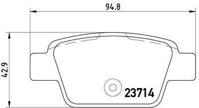 P23080 BREMBO Комплект тормозных колодок, дисковый тормоз