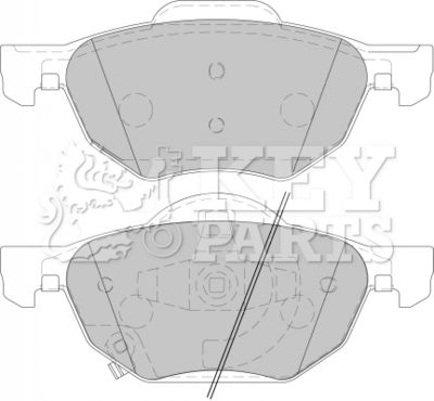 KBP1883 KEY PARTS Комплект тормозных колодок, дисковый тормоз