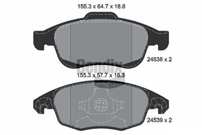 BPD1006 BENDIX Braking Комплект тормозных колодок, дисковый тормоз