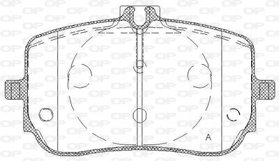 BPA183500 OPEN PARTS Комплект тормозных колодок, дисковый тормоз