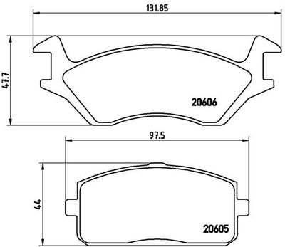 P83004 BREMBO Комплект тормозных колодок, дисковый тормоз