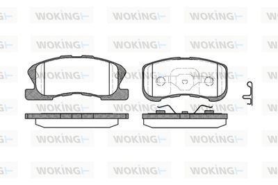 P620302 WOKING Комплект тормозных колодок, дисковый тормоз