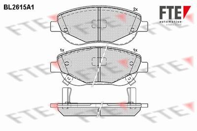 BL2615A1 FTE Комплект тормозных колодок, дисковый тормоз
