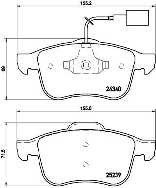 P23132X BREMBO Комплект тормозных колодок, дисковый тормоз