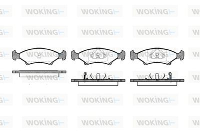 P402302 WOKING Комплект тормозных колодок, дисковый тормоз