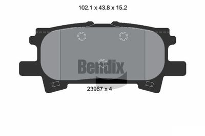 BPD2071 BENDIX Braking Комплект тормозных колодок, дисковый тормоз