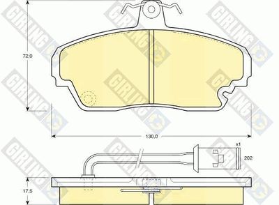 6108511 GIRLING Комплект тормозных колодок, дисковый тормоз