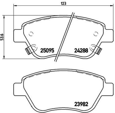 P66001 BREMBO Комплект тормозных колодок, дисковый тормоз