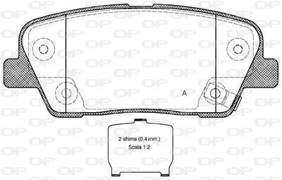 BPA127402 OPEN PARTS Комплект тормозных колодок, дисковый тормоз