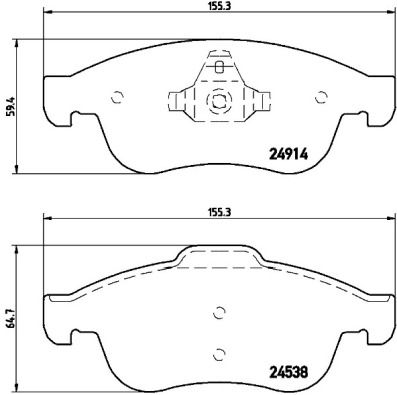 P68050 BREMBO Комплект тормозных колодок, дисковый тормоз