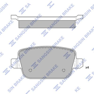 SP2101R Hi-Q Комплект тормозных колодок, дисковый тормоз