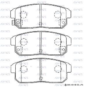 SN913P ADVICS Комплект тормозных колодок, дисковый тормоз