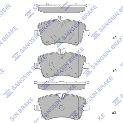 SP2191 Hi-Q Комплект тормозных колодок, дисковый тормоз