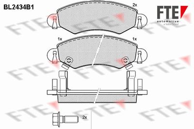 BL2434B1 FTE Комплект тормозных колодок, дисковый тормоз