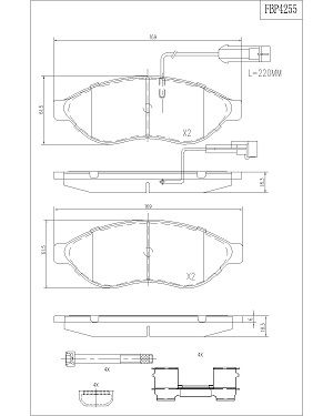 FBP4255 FI.BA Комплект тормозных колодок, дисковый тормоз