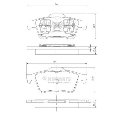 J3611045 NIPPARTS Комплект тормозных колодок, дисковый тормоз