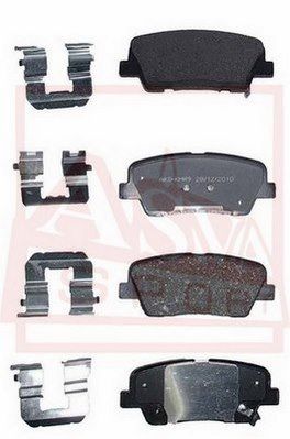 AKDKMR9 ASVA Комплект тормозных колодок, дисковый тормоз