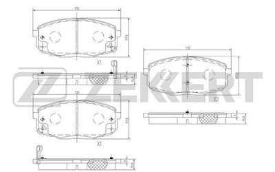 BS1762 ZEKKERT Комплект тормозных колодок, дисковый тормоз