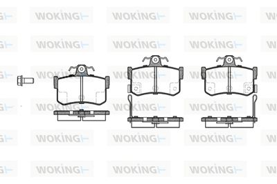 P351312 WOKING Комплект тормозных колодок, дисковый тормоз