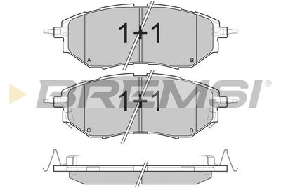 BP3211 BREMSI Комплект тормозных колодок, дисковый тормоз