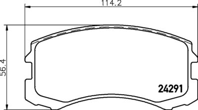 8DB355028391 HELLA PAGID Комплект тормозных колодок, дисковый тормоз