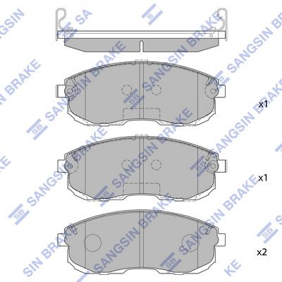 SP1107F Hi-Q Комплект тормозных колодок, дисковый тормоз