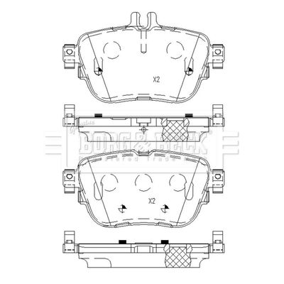 BBP2644 BORG & BECK Комплект тормозных колодок, дисковый тормоз