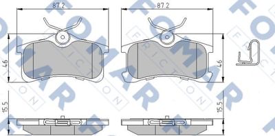 FO992581 FOMAR Friction Комплект тормозных колодок, дисковый тормоз