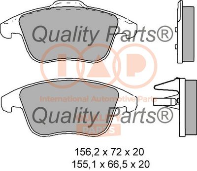 70414072 IAP QUALITY PARTS Комплект тормозных колодок, дисковый тормоз