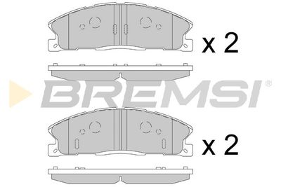 BP3886 BREMSI Комплект тормозных колодок, дисковый тормоз