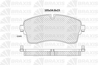 AA0875 BRAXIS Комплект тормозных колодок, дисковый тормоз