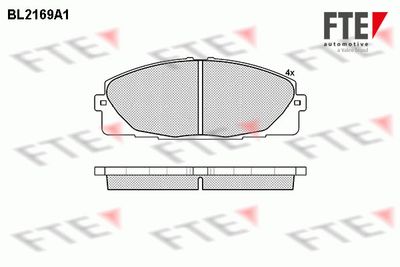 BL2169A1 FTE Комплект тормозных колодок, дисковый тормоз