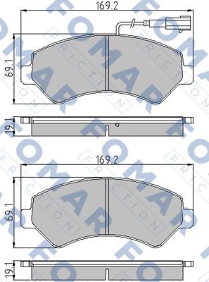 FO930681 FOMAR Friction Комплект тормозных колодок, дисковый тормоз