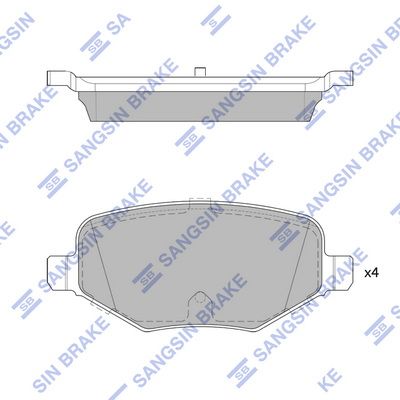 SP1717A Hi-Q Комплект тормозных колодок, дисковый тормоз