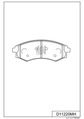 D11220MH MK Kashiyama Комплект тормозных колодок, дисковый тормоз