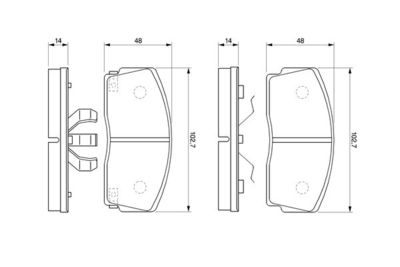 0986493390 BOSCH Комплект тормозных колодок, дисковый тормоз