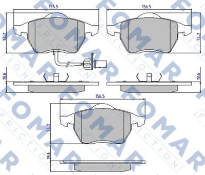 FO907181 FOMAR Friction Комплект тормозных колодок, дисковый тормоз