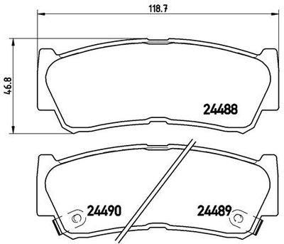 P30037 BREMBO Комплект тормозных колодок, дисковый тормоз