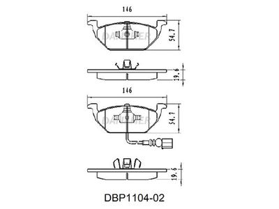 DBP110402 DANAHER Комплект тормозных колодок, дисковый тормоз