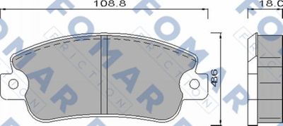 FO436181 FOMAR Friction Комплект тормозных колодок, дисковый тормоз