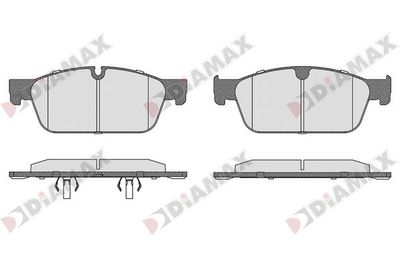 N09856 DIAMAX Комплект тормозных колодок, дисковый тормоз