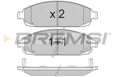 BP3238 BREMSI Комплект тормозных колодок, дисковый тормоз