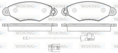 P743330 WOKING Комплект тормозных колодок, дисковый тормоз
