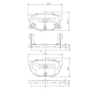 J3610505 NIPPARTS Комплект тормозных колодок, дисковый тормоз