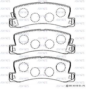 A2N094 ADVICS Комплект тормозных колодок, дисковый тормоз