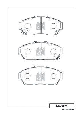 D5088M MK Kashiyama Комплект тормозных колодок, дисковый тормоз