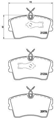 P59009 BREMBO Комплект тормозных колодок, дисковый тормоз